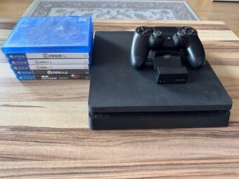 Playstation 4 Slim 500GB + Controller + Nabíjačka + 6 hier