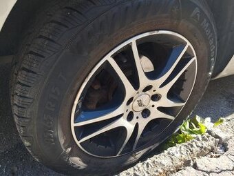 Predám 4 ks elektrónov 5x100 R15 obuté zimné pneu - 1