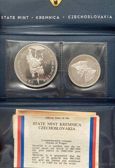 Predám pražské dukáty 10 a 5 dukát Dubček Svoboda sv Václav