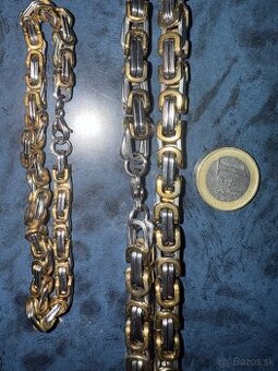 Retiazka a náramok kráľovsky vzor chirurgická oceľ - 1