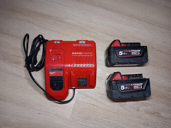 Predám Nabíjačka + aku set. M12-18 FC + aku set
