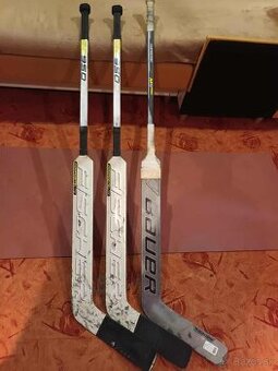 Opravené brankárske hokejky (vše kompozitky), 3 kusy