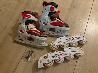 Detské korčule na ľad+kolieskove velkosť XS 29-32