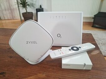 Android TV box 4K + Wifi Router + Wifi zosilňovač Zyxel