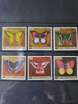 Poštové známky motýle