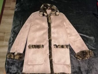 Kvalitný dámsky elegantný béžový kábát - TOP STAV