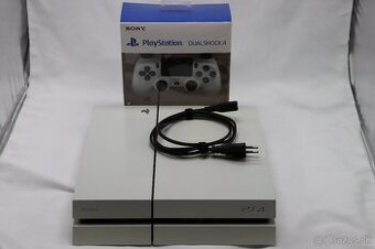 PS4 CUH-1116A biela + biely ovládač + káble