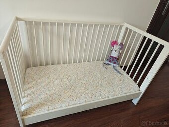 GULLIVER Detská postieľka, biela, 60x120 cm