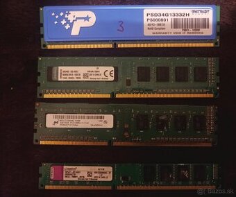 Predám pamäte RAM DDR3 pre pocitac