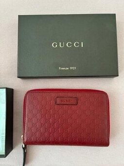Gucci peňaženka Micro Guccissima kožená