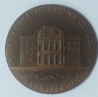 Medaila Slovenské národné divadlo 1920-1970 Bratislava