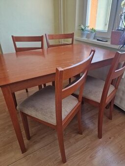 Set stôl a 4 stoličky