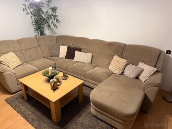 Čalúnený rohový gauč, rozťahovací