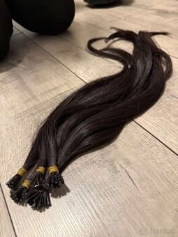 Hnedé panenské ruské vlasy - 55cm