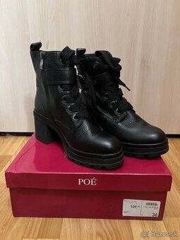 Dámske kožené členkové čižmy – veľ. 36 / 37