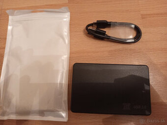 HDD čierny box 2.5 SATA USB 3 nový v krabičke
