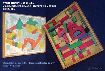 STARÉ DREVENÉ KOCKY V KAZETE