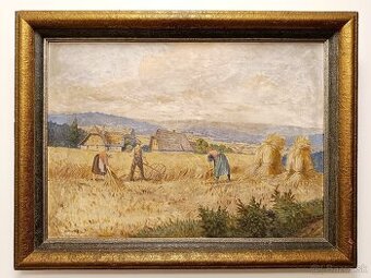 Obraz František Zavřel Žně, olej na plátně 61x81