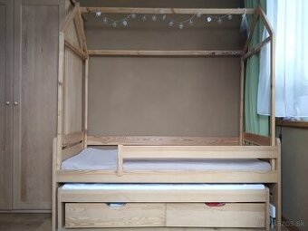 Detská domčeková posteľ