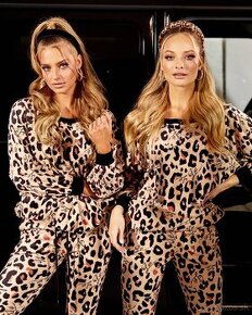 Velúrová súprava s leopardím vzorom LOU