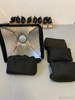 4ks Držiak systémového blesku s Quick Softboxom EK 40×40