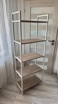 Regál JYSK TISTRUP (5 políc) – biela/dub – 60x164x32 cm