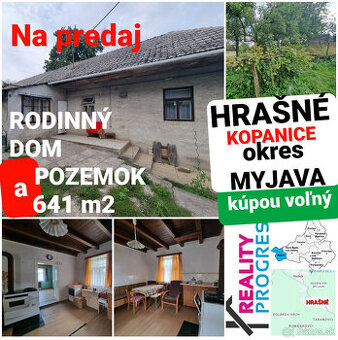RODINNÝ DOMČEK a POZEMOK 641m2 KOPANICE MYJAVA