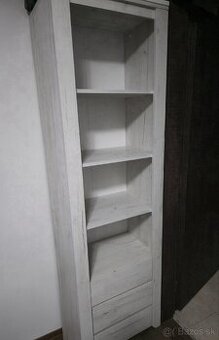 Regál so šuplíkmu biely dub craft