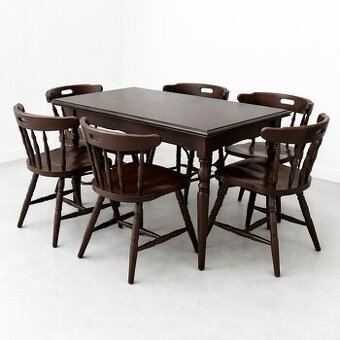 Jedálenský set (stôl + 6 × stolička)