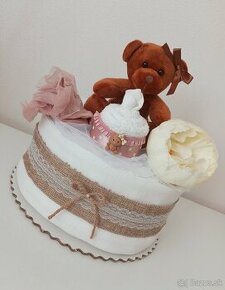 Plienková torta mini Macko - dievčatko