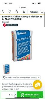 Samonivelačná hmota Mapei Planitex 25 kg PLANITEXBASIC