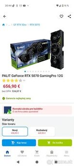 RTX 5070 12 GB Palit gaming pro