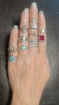 Prstene strieborné 925 Swarovski