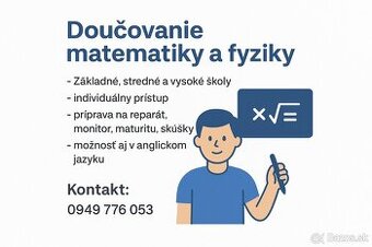 Doučovanie matematika, fyzika
