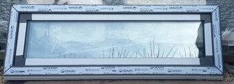 Predám sklopne okna 148x46 ,150x50 , antracit/biela trojsklo