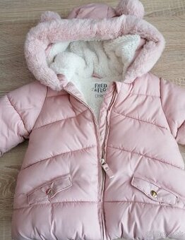 Dievčenská zimna bunda velk.9-12 mesiacov + čiapka