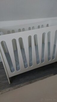 Detská postieľka biela 120x60