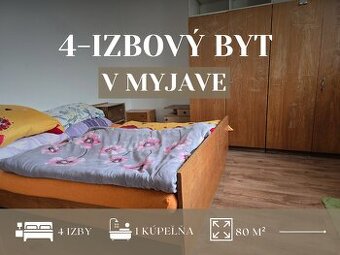 Priestranný 4-izbový byt v žiadanej časti Myjavy