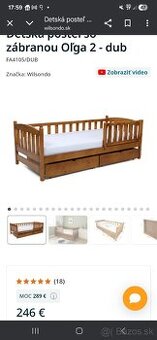 Detská drevená posteľ z masívu