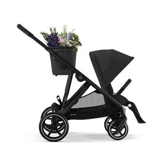 Nový CYBEX súrodenecký kočík Gazelle S Moon Black + 2x adapt