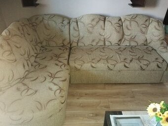 Rozkladacia sedacia súprava v tvare L s úložným priestorom