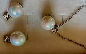 striebro prívesky granát náhrdelník náramok prstene perly
