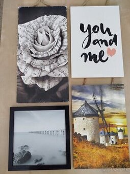 Predám obrázky na stenu 22x22.20x30.20x40cm.