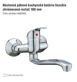 Scecchia páková kuchynská bateria