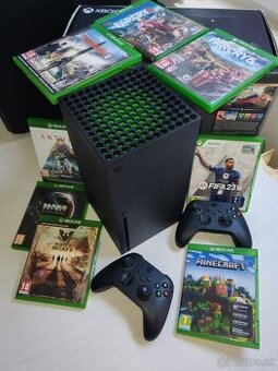 Xbox series X, 2x ovládač, 8x Hra