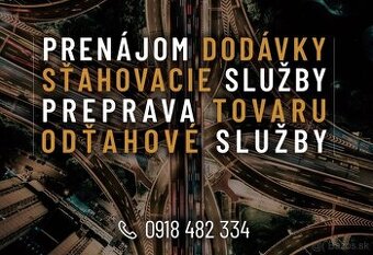 Prenájom dodávky, sťahovanie, vypratávanie