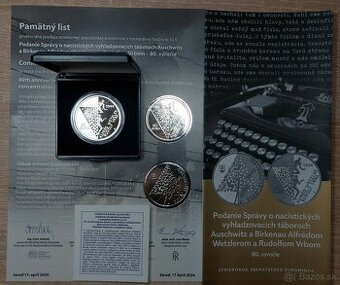 10 Euro 2024 Auschwitz Birkenau +Pamätný list
