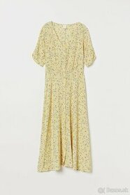 Nové H&M žlté midi šaty XS, S
