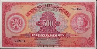500 Korun 1929 / Séria D