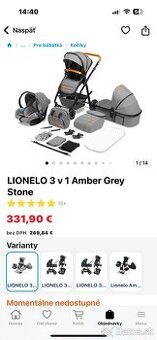 Kočík Lionelo Amber 3v1